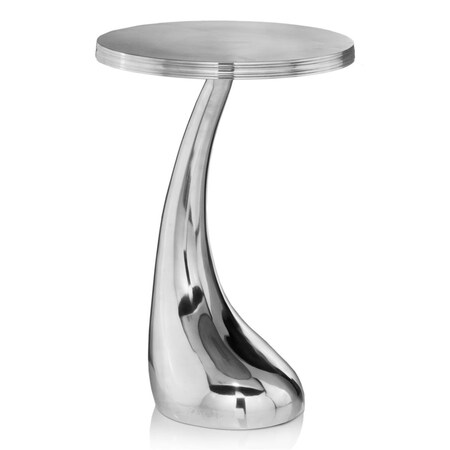 Gfancy Fixtures 15 x 15 x 21 in. Buffed Recodo Curve Foot Table GF2627183